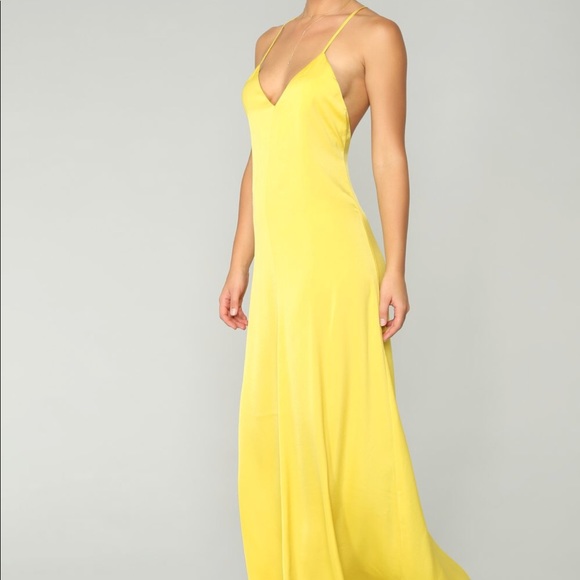 fashion nova yellow maxi dress